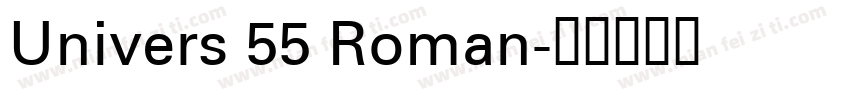 Univers 55 Roman字体转换